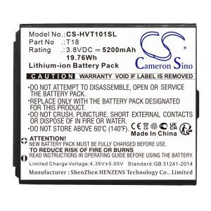 Replacement Battery for Hikvision DS-MDT101/GLE, Part Number Hikvision T18, etc.