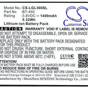 Replacement Battery for Leagoo, Lead 3, Lead 3S, Leagoo, BT-450, etc.
