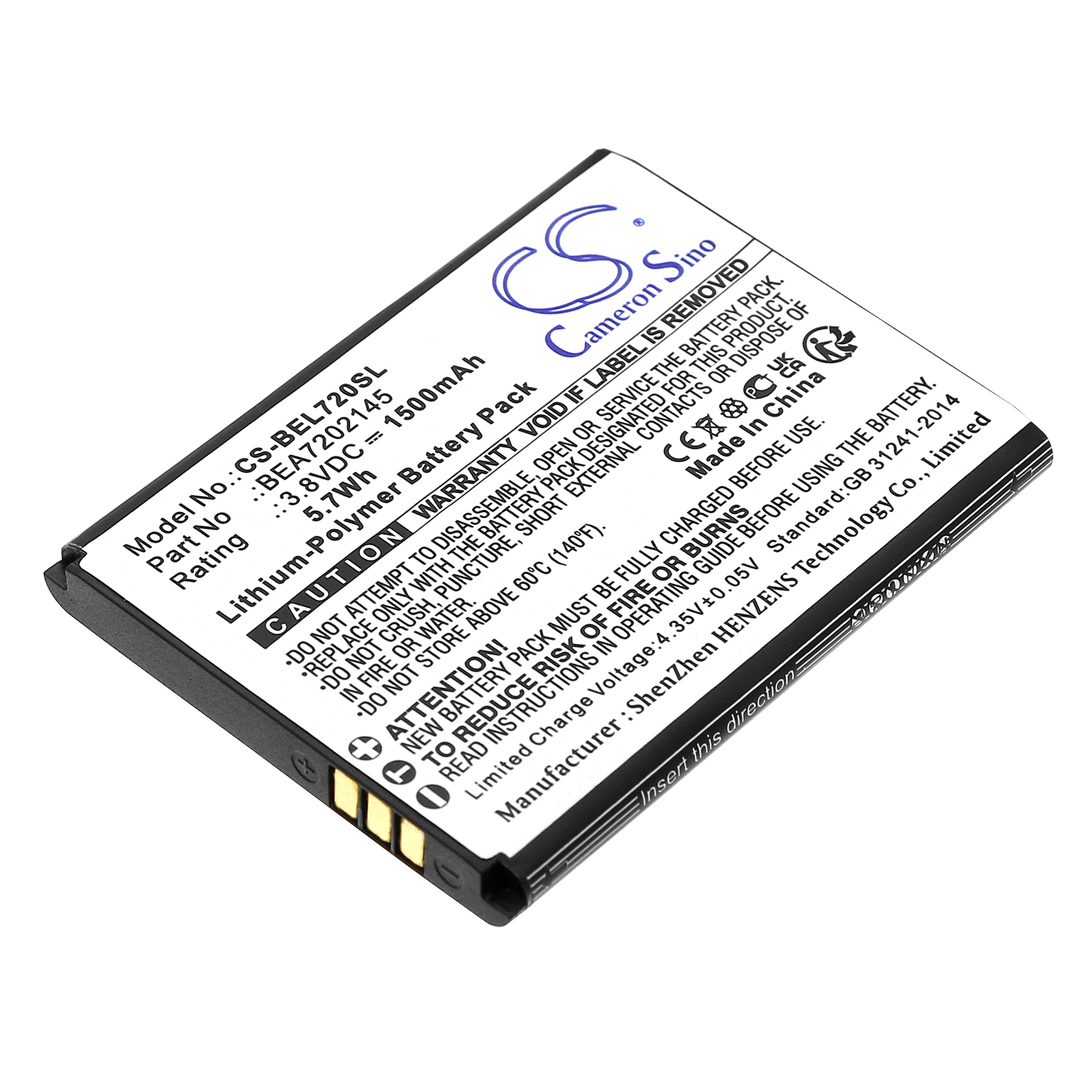 Batteria Sostitutiva BEA7202145 Per Bea-fon SL720, SL720i E SL720i_EU001B